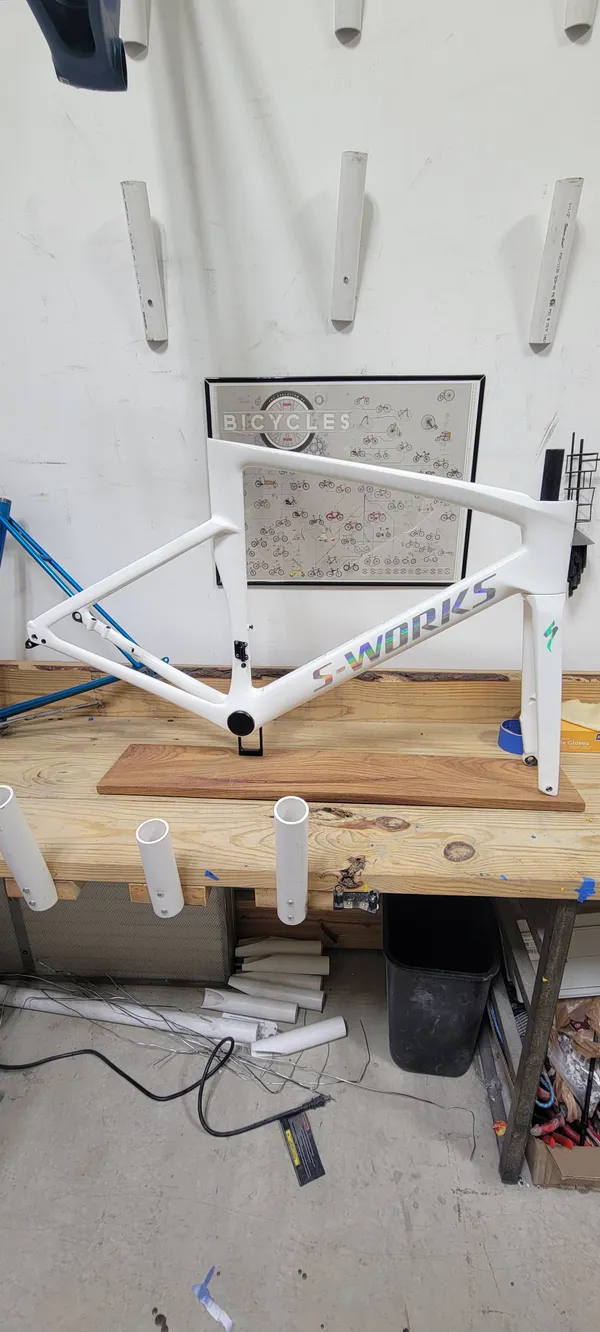 Specialized Jobs - SL7 White with Oil Slick Chrome Logos