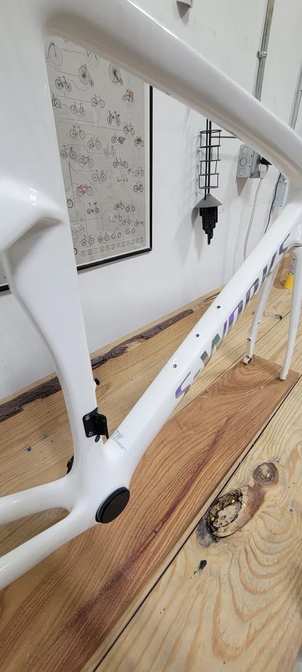 Specialized Jobs - SL7 White with Oil Slick Chrome Logos